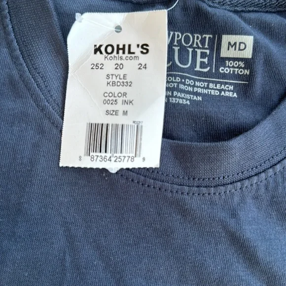 NWT Men’s Medium Newport Blue Happy Hour Tee Shirt - Picture 4 of 7